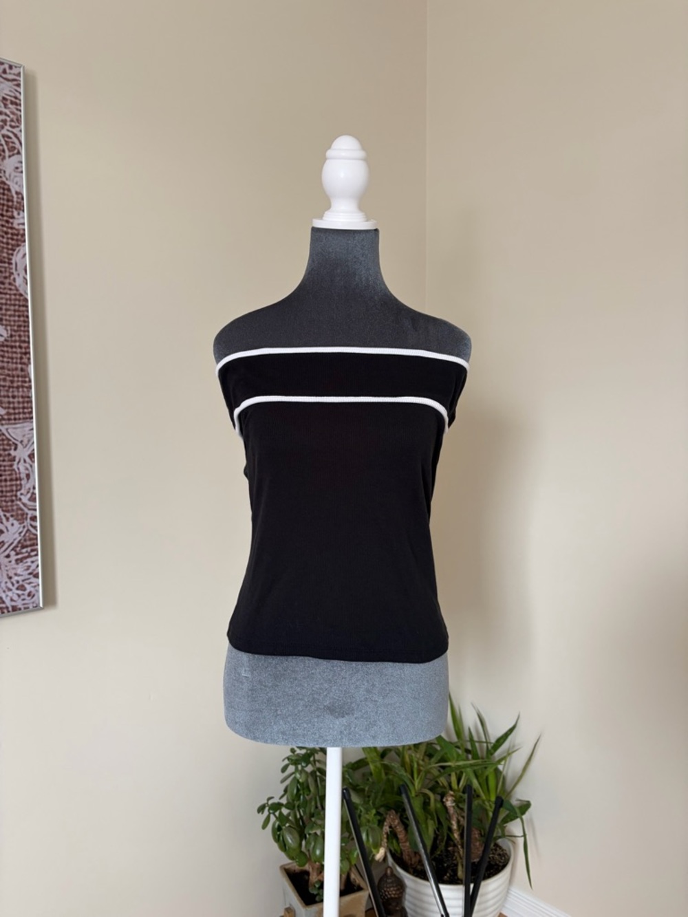 ZARA black off-shoulder slim top – Size Small